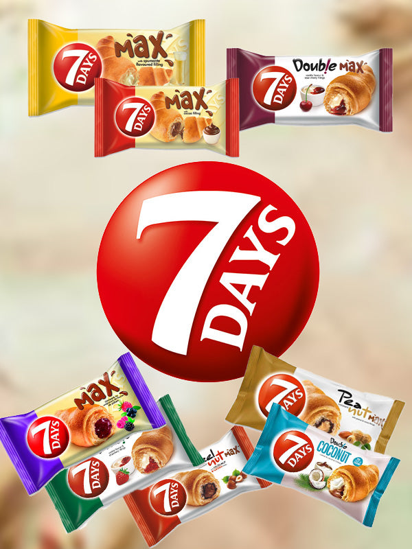 7Days Croissant Double Strawberry and Vanilla