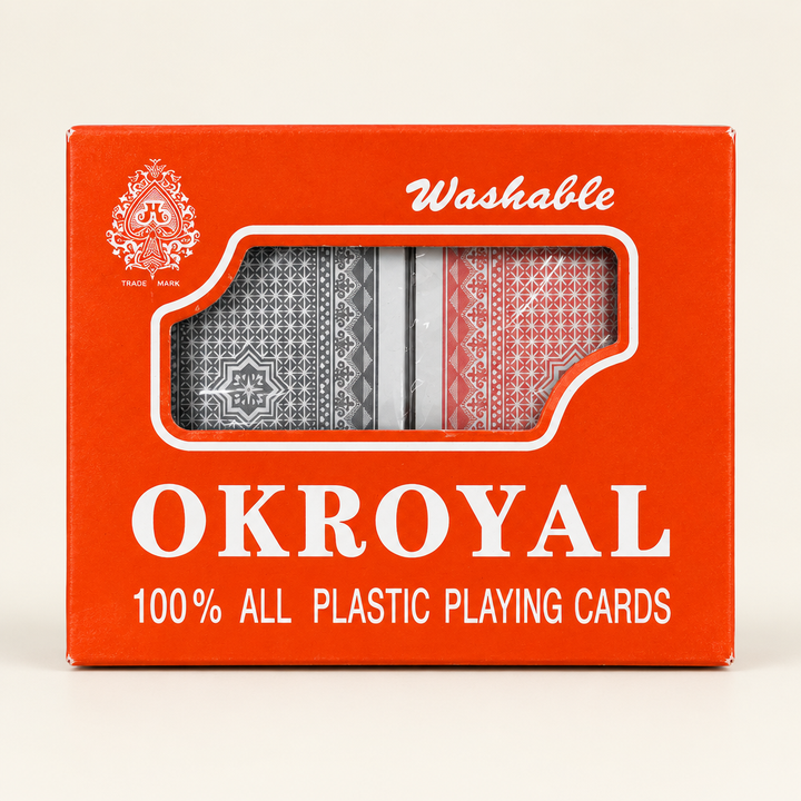 Cărți de joc OKROYAL din plastic, lavabile