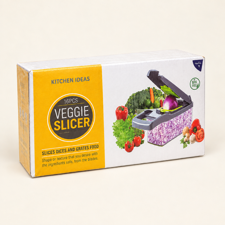 Feliator de legume Kitchen Ideas Veggie Slicer, set 16 piese