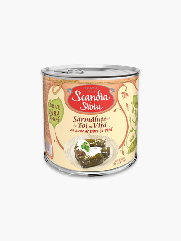 Sarmăluțe în Foi de Viță cu Carne de Porc și Vită